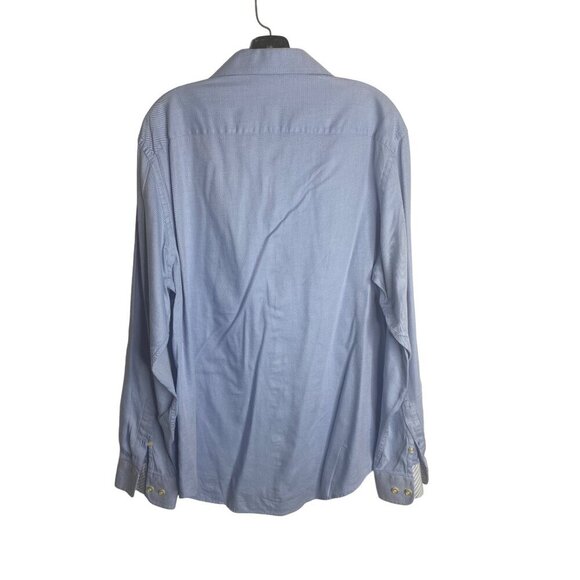 EGARA MEN'S MODERN FIT LIGHT BLUE COTTON BUTTON-DOWN DRESS SHIRT SZ L - Picture 2 of 5